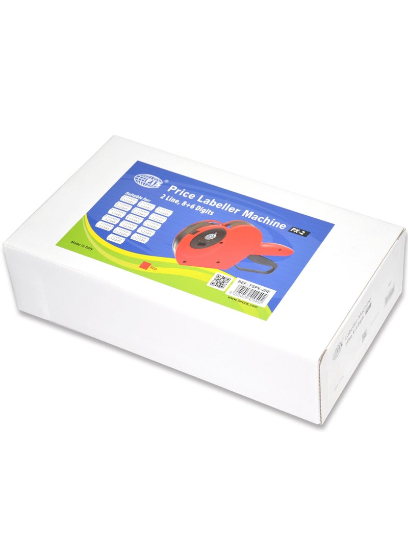 FIS - FIS Price Labeller Machine 2 Line, 8+6 Digits, Red Color - FSPX-2RE - Image 1