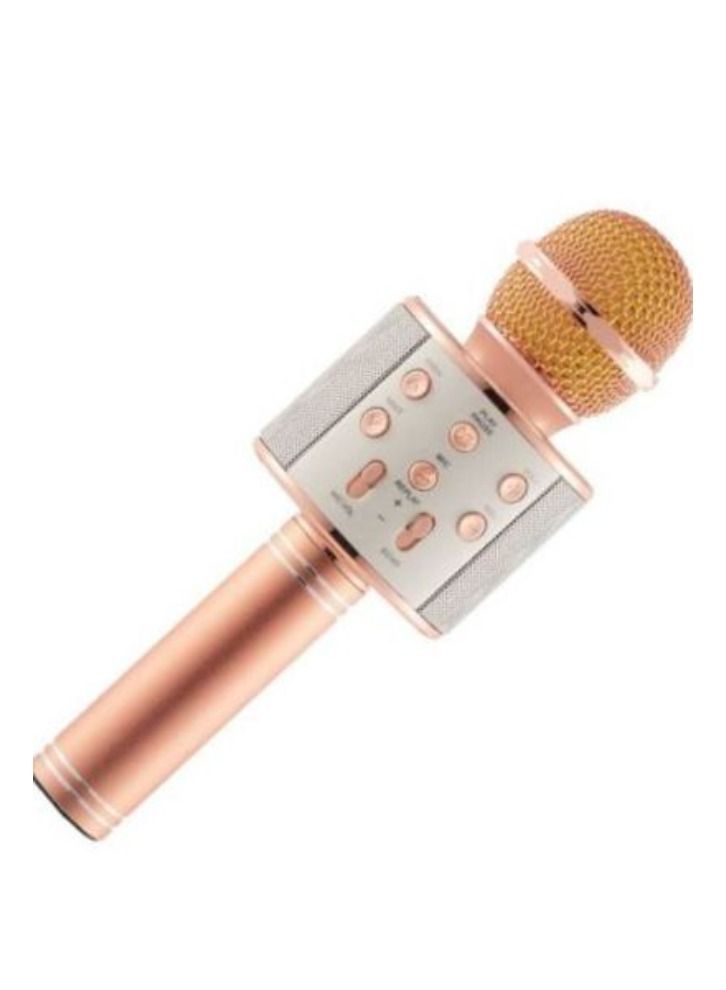 Wireless Karaoke Microphone WS-858 in Pink – High-Quality Sound & Easy Operation