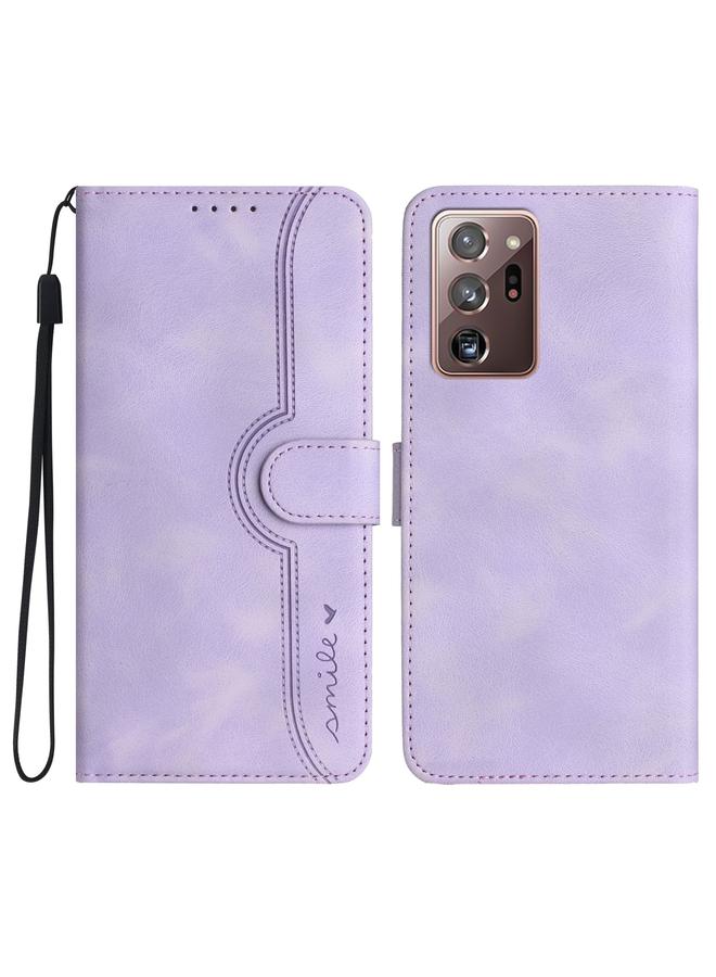 S-TOP Case For Samsung Galaxy Note20 Ultra Heart Pattern Skin Feel Leather Phone Case - Image 1