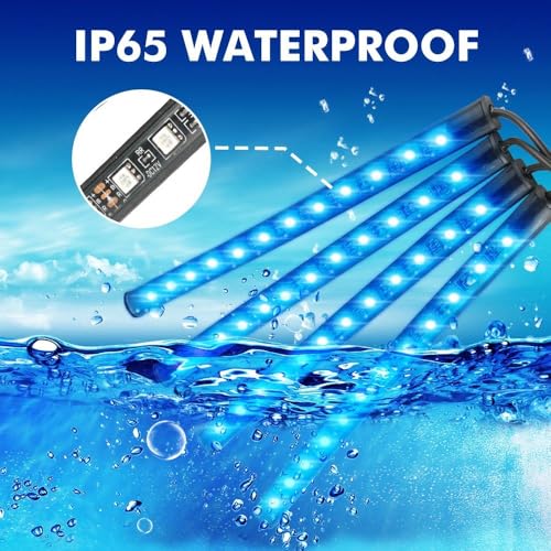 Aksmit Atmosphere Lights with 12x4 LED Strip Light 48 LEDs, DC 12V Multicolour Interior Ambient Lighting Kit Featuring Sound Active Function, Wireless Remote Control Works for All car - Image 3