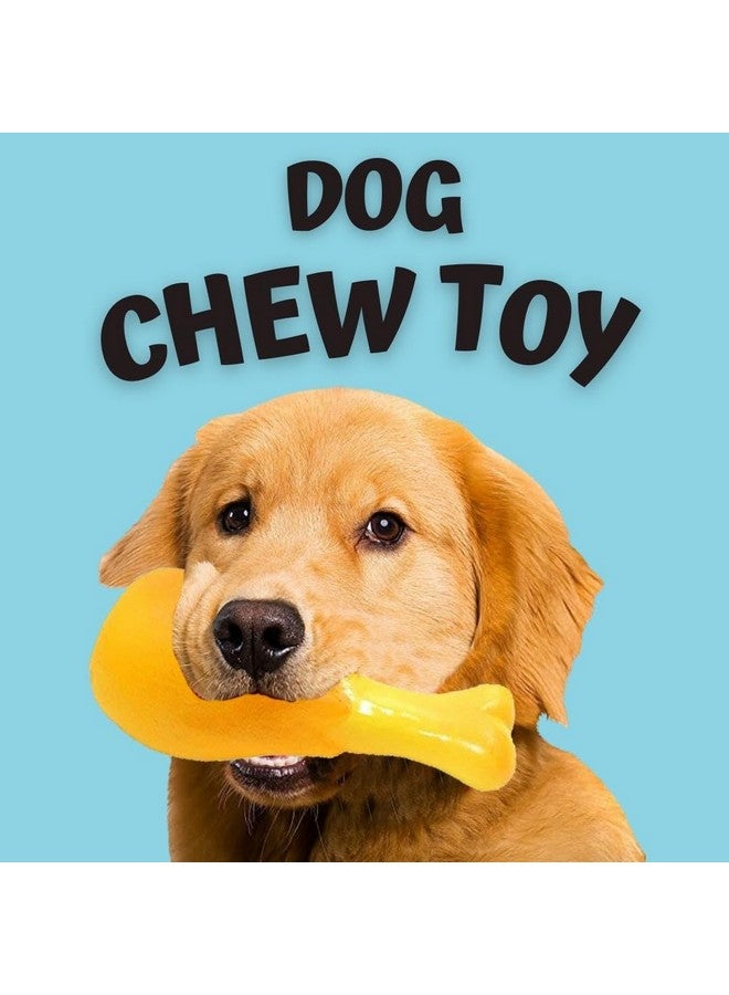 سايج سكوير لعبة مطاطية ملونة على شكل ساق دجاجة تصدر صوت صرير للكلاب من أجل المتعة والترفيه الآمن - مثالية للكلاب والجراء والقطط والقطط الصغيرة، ستبقي هذه اللعبة حيوانك الأليف مشغولاً ومحفزًا وسعيدًا - Image 2