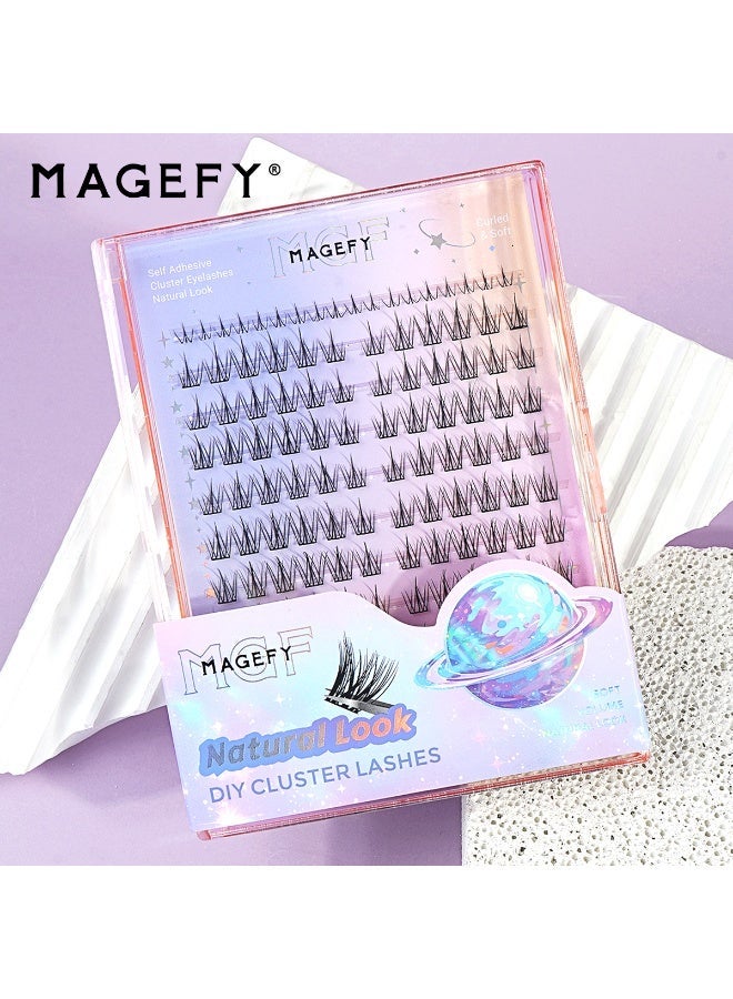 Self-Adhesive False Eyelash Kit, 108 Clusters, No Glue Or Makeup Eemover Eequired, Press-Type False Eyelashes, Pre-Attached Lash Clusters, DIY Eyelash Extension kit, Suitable For Beginners. - view 3