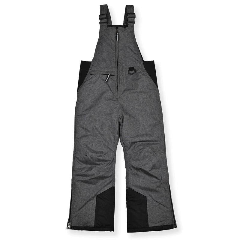 Arctic Quest Boys Classic Snow Bib Ski Pants Overalls Winter Snowsuit WaterResistant Windproof Outdoor Rain Bib Grey Heather 1416