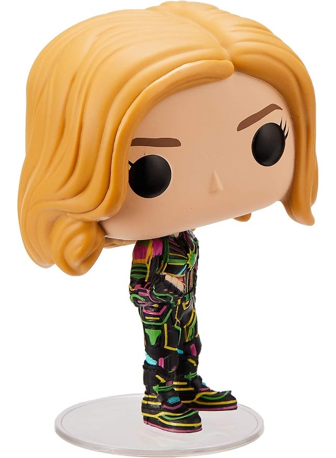 Funko Pop! Vinyl Bobble Captain Marvel With Neon Suit - Collectable Vinyl Figure - Image 1