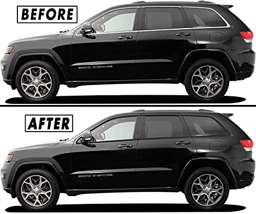 SlickMod Chrome Delete Blackout Vinyl Overlay for 20112021 Jeep Grand Cherokee Window Trim Satin Black
