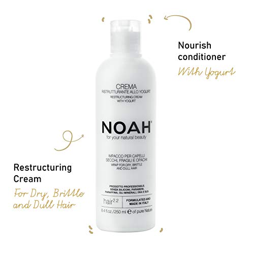Noah - 2.2 Restructuring Cream with Yogurt - Wrap for Dry, Brittle and Dull Hair - 8.45 fl.oz. / 250 ml For Your Natural Beauty (Yogurt) - Image 2
