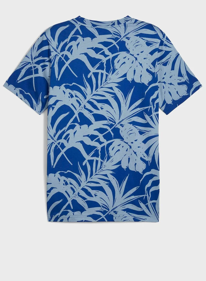 PUMA Essential Palm Resort All Over Printed T-Shirt