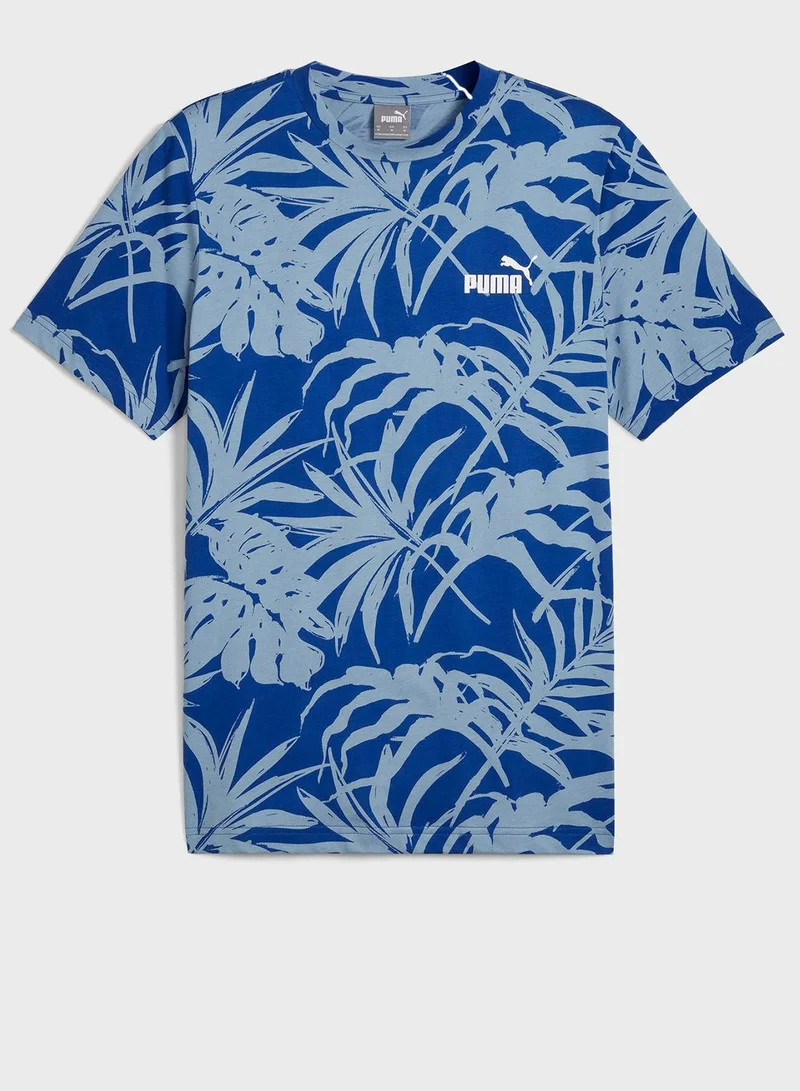PUMA Essential Palm Resort All Over Printed T-Shirt