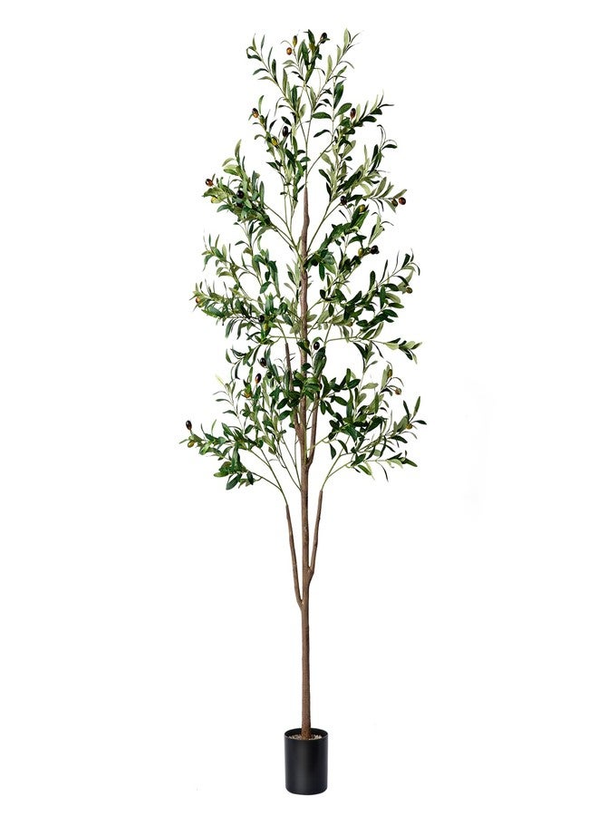 NOVAROOT Olive Tree, 6FT Tall Faux Olive Tree with Moss and Planter, Olive Trees Artificial Indoor with Realistic Wood Trunk and Lifelike Fruits, Fake Olive Tree for Home Office Living Room Decor - Image 1