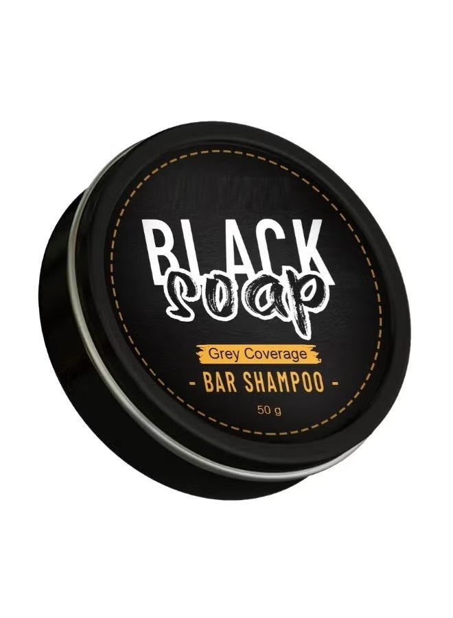 بلاك سوب قائمة المنتجات ذات الصلة الصابون الأسود الشامبو الرمادي تغطية بار , صابون الشعر 50g , ترطيب الشعر مظلم بار صابون مع مستخلصات العشبية للتنظيف الفعال , يعزز نمو الشعر الصحي والحلول للشعر الرمادي والأبيض , ينظف ويغذي فروة الرأس , العناية بالشعر - Image 1