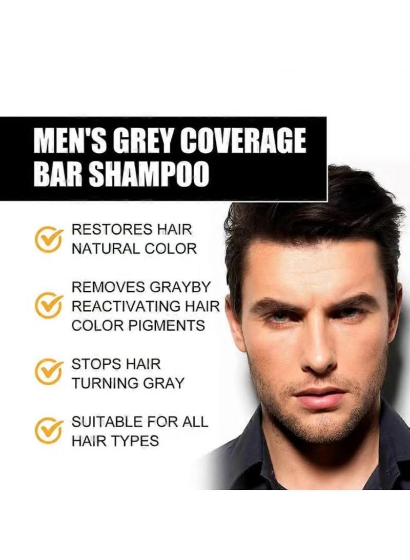 بلاك سوب قائمة المنتجات ذات الصلة الصابون الأسود الشامبو الرمادي تغطية بار , صابون الشعر 50g , ترطيب الشعر مظلم بار صابون مع مستخلصات العشبية للتنظيف الفعال , يعزز نمو الشعر الصحي والحلول للشعر الرمادي والأبيض , ينظف ويغذي فروة الرأس , العناية بالشعر - Image 4