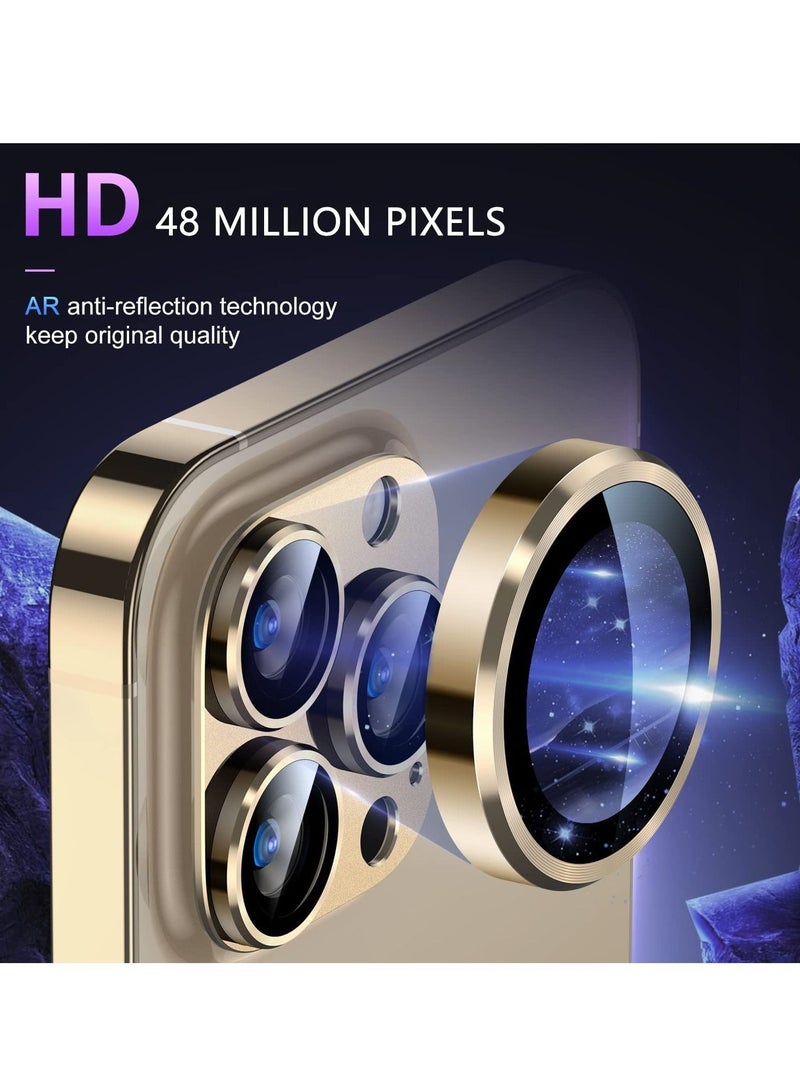 ELTRAZONE iPhone 14 Pro/iPhone 14 Pro Max Camera Lens Protector, [Drop Protection] 9H Tempered Glass Camera Cover Screen Metal Ring Case Friendly Scratch Resistant Easy to Instal - Image 2