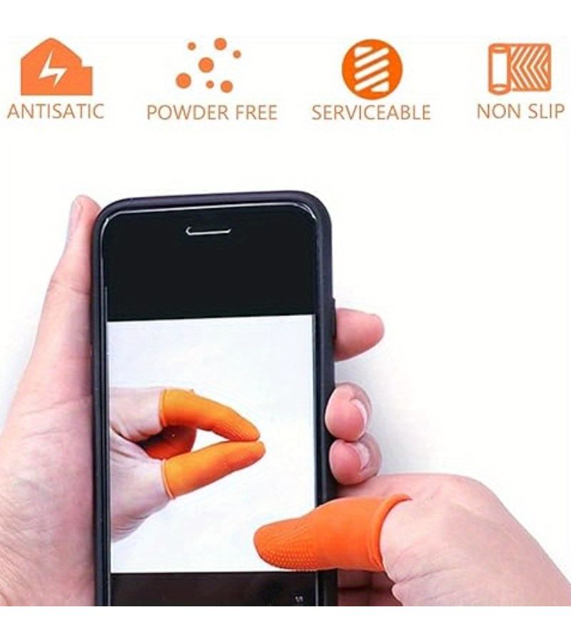 10 Pcs Rubber Finger Protectors For Glue Sewing Office Sorting Tasks - Image 2