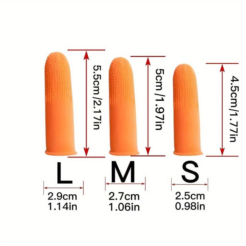 10 Pcs Rubber Finger Protectors For Glue Sewing Office Sorting Tasks - Image 1