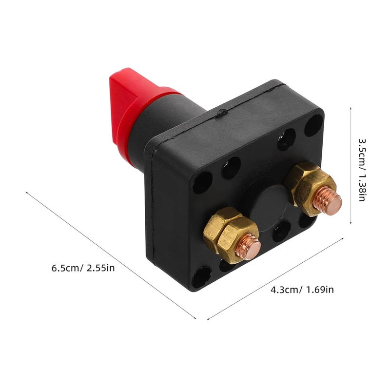 Motorcycle Tricycle 12v Battery Disconnect Switch Knob Rv Power Isolation Cutoff Switch Abs Anti-Leakage Universal Vehicle Battery Cut for Automotive Use - Image 2