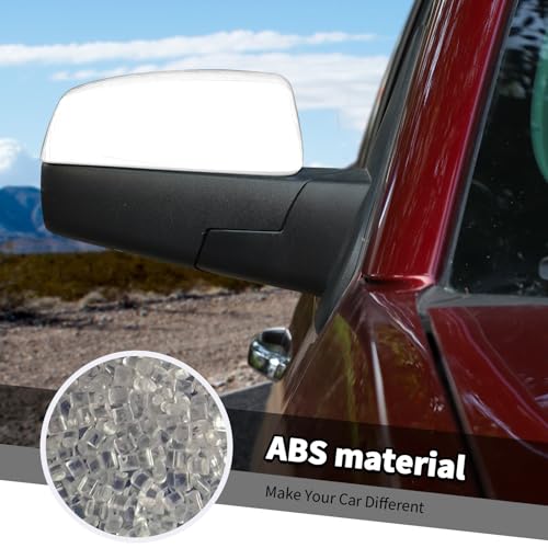 Jimen Fit for Chevrolet Silverado/GMC Sierra 2014-2018, Fit for Chevy Suburban 2014-2018, Fit for Chevy Tahoe/GMC Yukon 2014-2018, 2PCS Outside Rearview Mirror Cover Caps (White) - Image 4