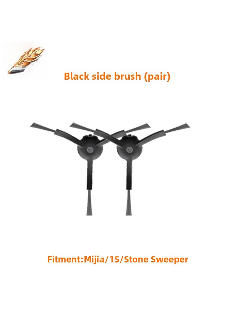 Generic Xiaomi Robotic Vacuum Parts S50 T6 T7 S5 S6 S7 Black Edge Brush * 2 