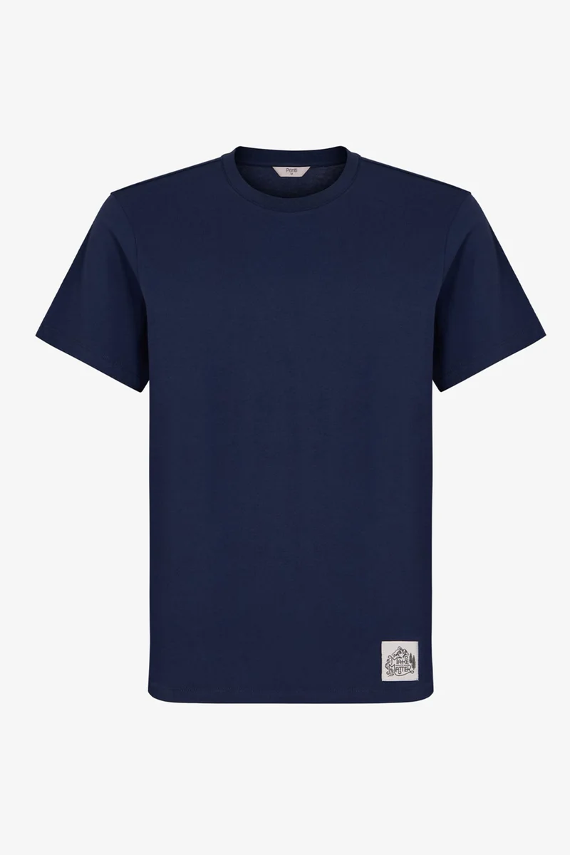 Penti Navy Blue PENTI Men's Midnight Forest Short Sleeve Pajama Set for Men | Best Price UAE