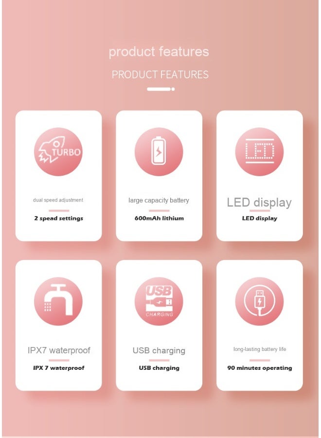 VCR Epilator For Women, 6 in 1 Hair Removal Epilator, Shaver, Face Razor, Facial Brush, Face Massage and Body Exfoliator,IPX7 Waterproof Rechargeable Hair Removal for Women - Image 2