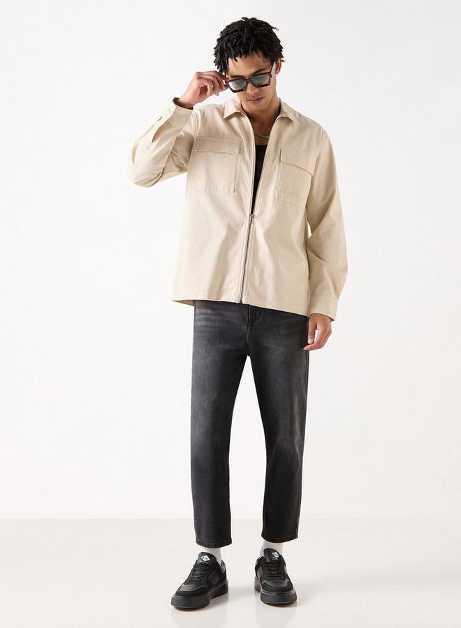 Ecko Unltd. Ecko Zip Though Shirt with Long Sleeves and Pockets - Image 2