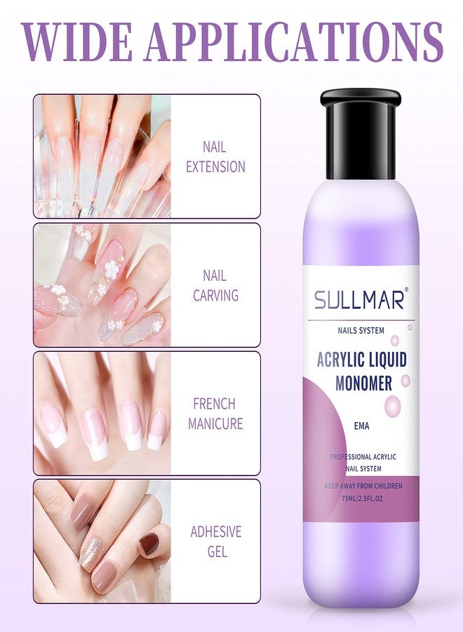 SULLMAR Acrylic Liquid Acrylic Monomer Liquid Nail Extension Professional Monomer For Nail Art 75ml 2.5FL.OZ - Image 2