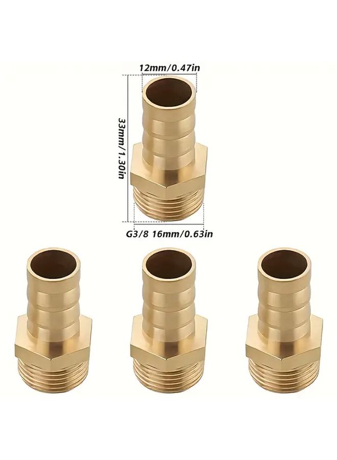 Heavy Duty Solid Brass G3 8 Male Pipe Adapter 25mm Threaded Fitting with Reverse Locking Mechanism NPT G Thread Compatible for Plumbing Piping HVAC Irrigation and DIY Pipe Connectors - Image 5