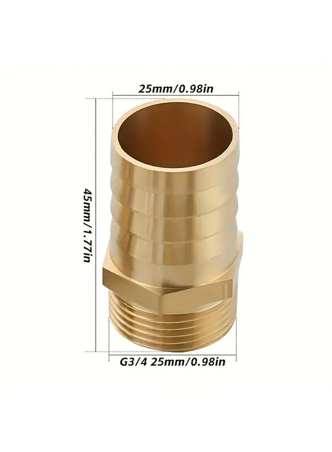 Heavy Duty Solid Brass G3 8 Male Pipe Adapter 25mm Threaded Fitting with Reverse Locking Mechanism NPT G Thread Compatible for Plumbing Piping HVAC Irrigation and DIY Pipe Connectors - Image 3