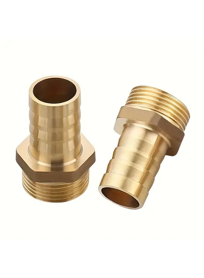 Heavy Duty Solid Brass G3 8 Male Pipe Adapter 25mm Threaded Fitting with Reverse Locking Mechanism NPT G Thread Compatible for Plumbing Piping HVAC Irrigation and DIY Pipe Connectors - Image 2