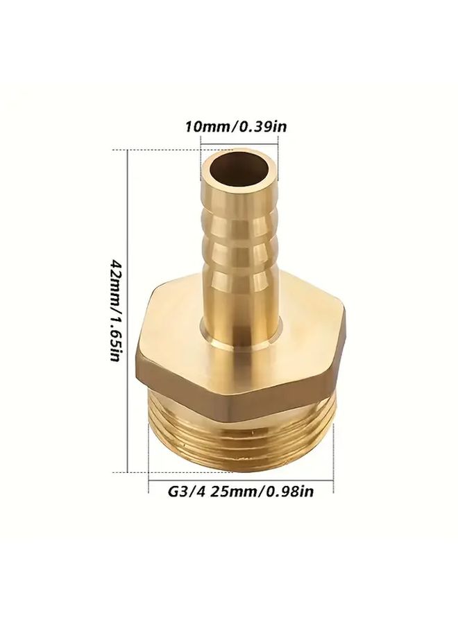 Heavy Duty Solid Brass G3 8 Male Pipe Adapter 25mm Threaded Fitting with Reverse Locking Mechanism NPT G Thread Compatible for Plumbing Piping HVAC Irrigation and DIY Pipe Connectors - Image 4
