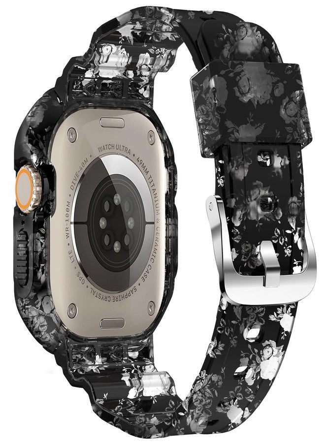 XYF Compatible for Crystal Clear Apple Watch Bands, 49mm 46mm 45mm 44mm 42mm 41mm 40mm 38mm Bumper Case for Men Women Jelly Sport Cover Strap for iWatch Ultra 3 2 Series 11 10 9 8 7 SE 6 5 4 3, 38/40 - Image 2