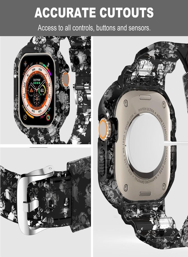 XYF Compatible for Crystal Clear Apple Watch Bands, 49mm 46mm 45mm 44mm 42mm 41mm 40mm 38mm Bumper Case for Men Women Jelly Sport Cover Strap for iWatch Ultra 3 2 Series 11 10 9 8 7 SE 6 5 4 3, 38/40 - Image 4