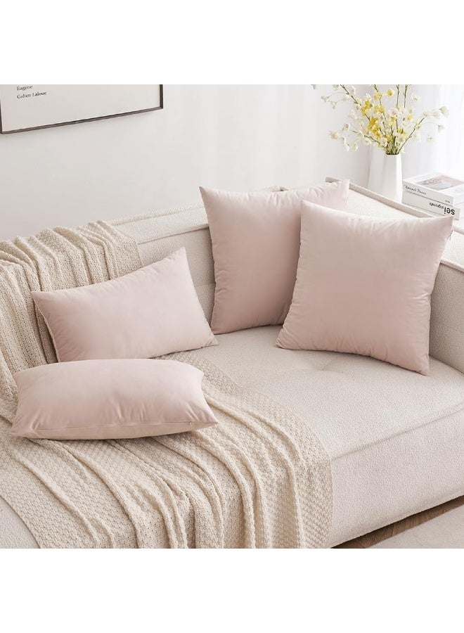 MIULEE MIULEE Pack of 2 Pillow Covers Velvet Throw Pillow Covers 20x20 Inch Soft Solid Decorative Square Set Cushion Cases for Spring Couch Sofa Bedroom  - Image 2