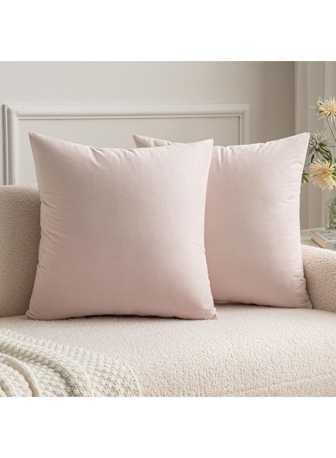 MIULEE MIULEE Pack of 2 Pillow Covers Velvet Throw Pillow Covers 20x20 Inch Soft Solid Decorative Square Set Cushion Cases for Spring Couch Sofa Bedroom  - Image 5