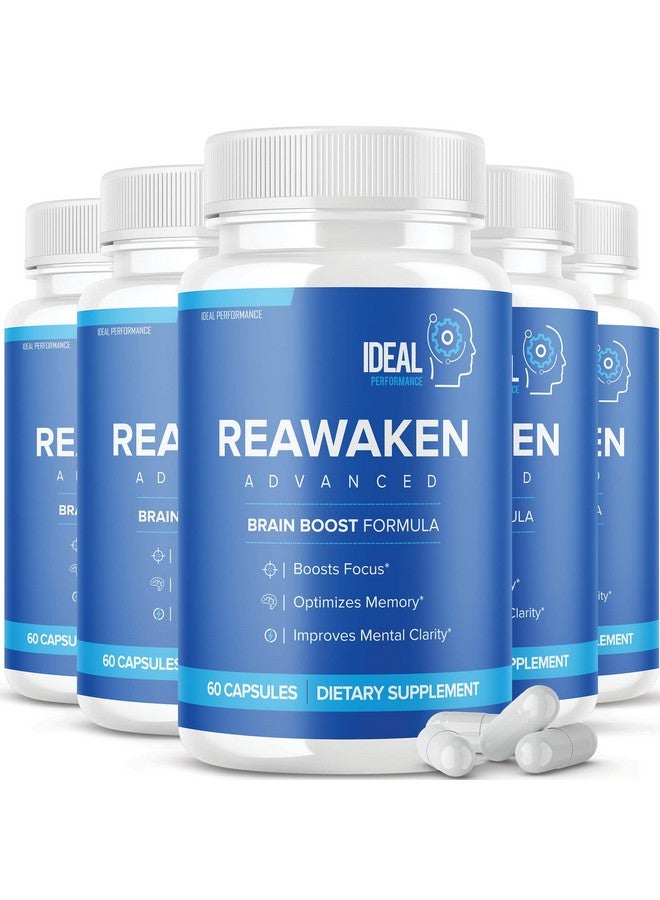 IDEAL PERFORMANCE Reawaken Brain Boost Supplement for Memory Advanced Formula (5 Pack - 300 Capsules) - Image 1