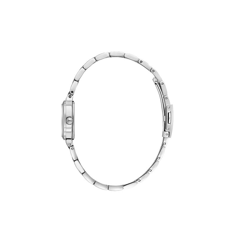 DANIEL KLEIN Women's Stainless Steel Silver Alloy Case Analog Silver Square Sunray Dial Japanese Quartz Premium 30 Meters Water Resistant - Image 2