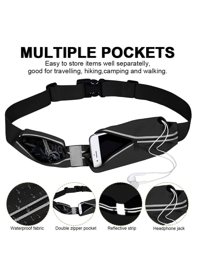 SYOSI - Slim Running Belt for Women  Men, Running Waist Pack Phone Holder, Jogging Workout f anny Pack Runners Pouch Gear Accessories for iPhone 12 11 Pro Max XS XR 8 7 Plus Traveling Gift Style 1 - Image 1