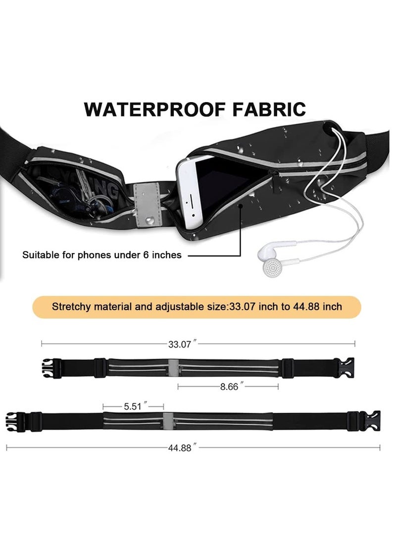 SYOSI - Slim Running Belt for Women  Men, Running Waist Pack Phone Holder, Jogging Workout f anny Pack Runners Pouch Gear Accessories for iPhone 12 11 Pro Max XS XR 8 7 Plus Traveling Gift Style 1 - Image 1