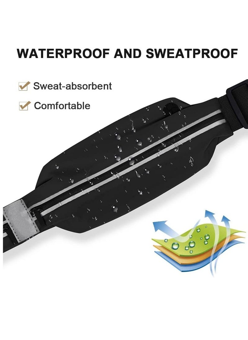 SYOSI - Slim Running Belt for Women  Men, Running Waist Pack Phone Holder, Jogging Workout f anny Pack Runners Pouch Gear Accessories for iPhone 12 11 Pro Max XS XR 8 7 Plus Traveling Gift Style 1 - Image 1