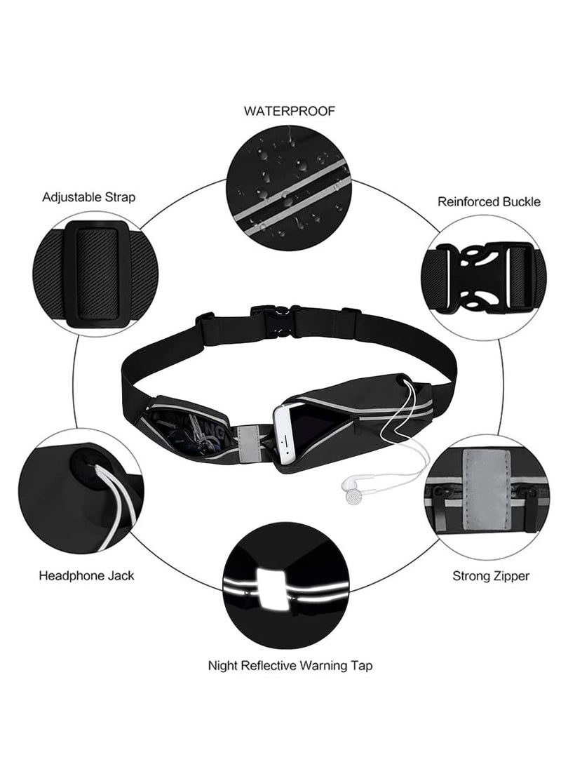 SYOSI - Slim Running Belt for Women  Men, Running Waist Pack Phone Holder, Jogging Workout f anny Pack Runners Pouch Gear Accessories for iPhone 12 11 Pro Max XS XR 8 7 Plus Traveling Gift Style 1 - Image 1