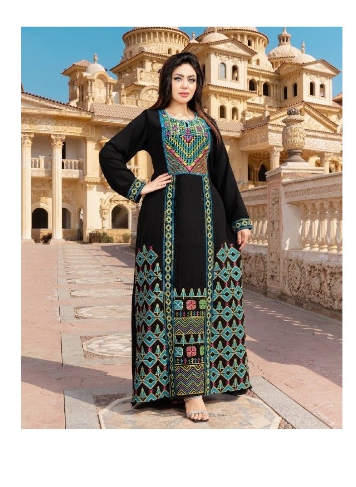 A luxurious embroidered galabiya A-247  - Image 2