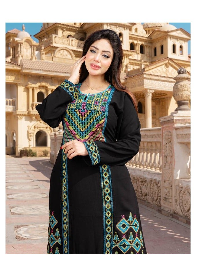 A luxurious embroidered galabiya A-247  - Image 4