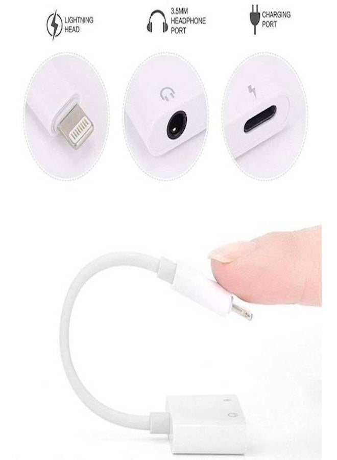 ZapLin Headphone And Charger Adapter Jack For Apple iPhones White - Image 2