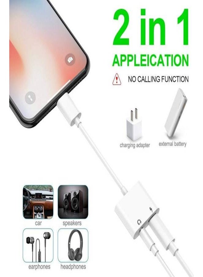 ZapLin Headphone And Charger Adapter Jack For Apple iPhones White - Image 5