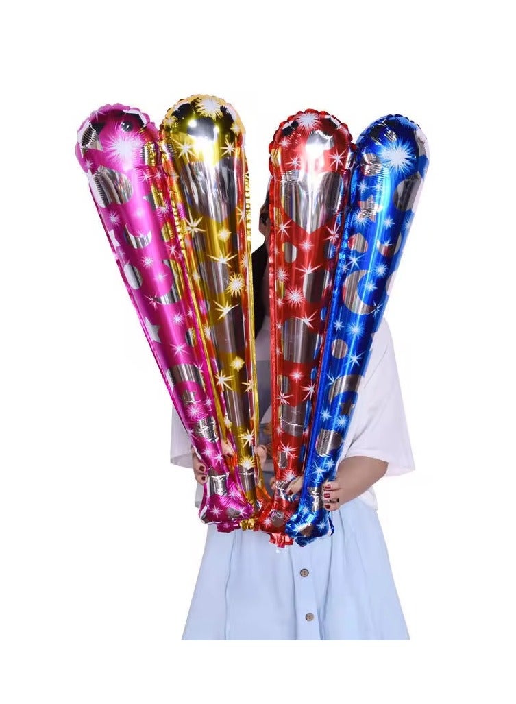 4PCS Baseball Bat Foil Balloons 70×19cm Inflatable Cheering Stick Balloons with Bells For Party Children's Toys - Image 1