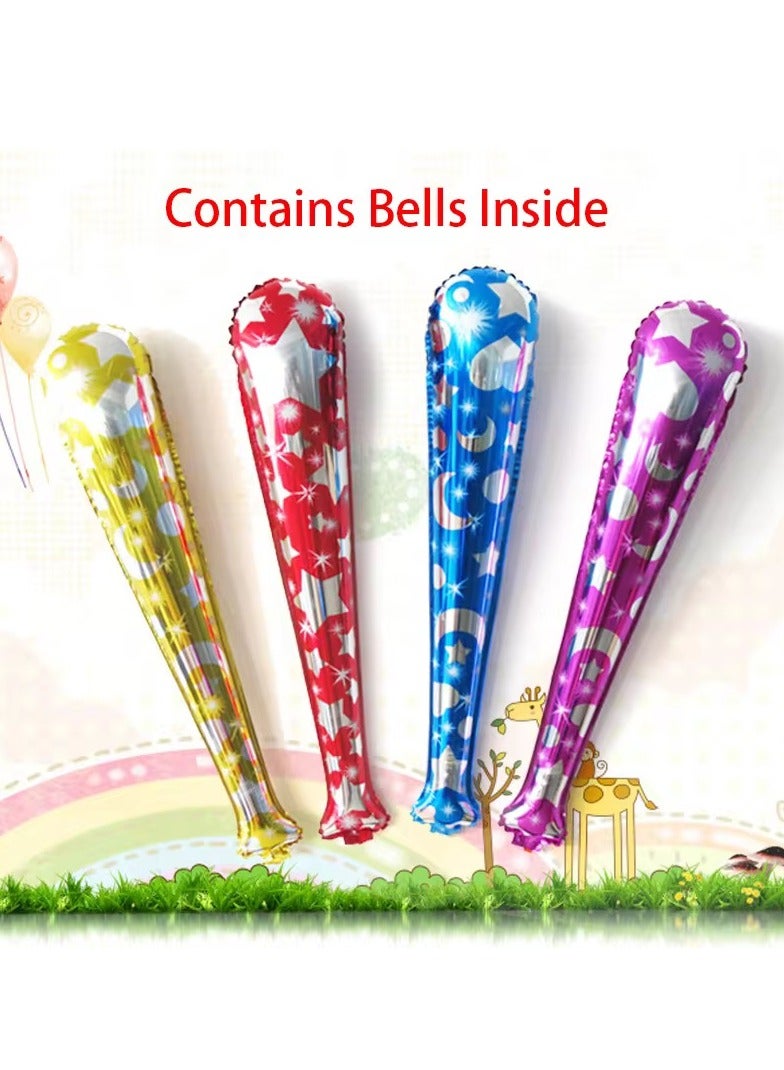 4PCS Baseball Bat Foil Balloons 70×19cm Inflatable Cheering Stick Balloons with Bells For Party Children's Toys - Image 3