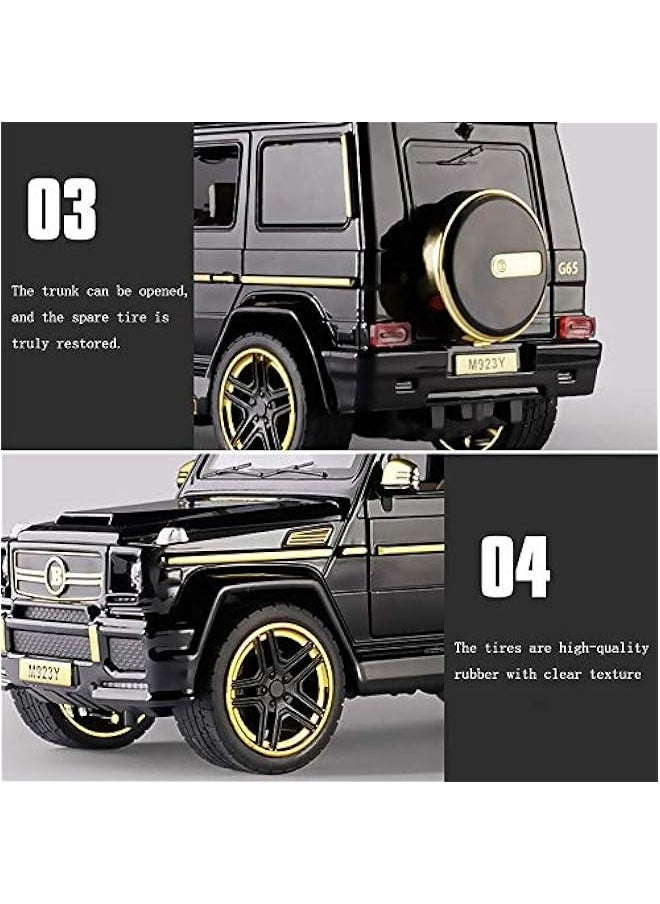 DURKU - Mercedes-Benz G65 Die-cast Car 1:24 - Zinc Alloy Toy with Sound and Lights - Perfect  Gift for Boys - Collectible with Barrier Card - Image 1