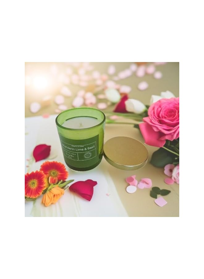 The Bros Soy wax candles- Mandarin Lime and basil - Completely natural and handmade for homes and offices - Image 4