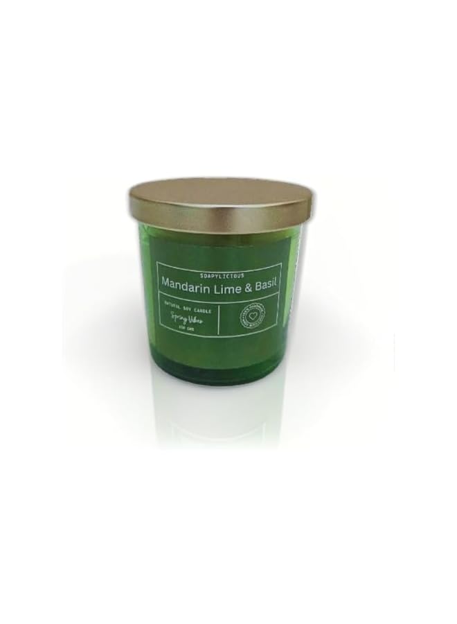 The Bros Soy wax candles- Mandarin Lime and basil - Completely natural and handmade for homes and offices - Image 5