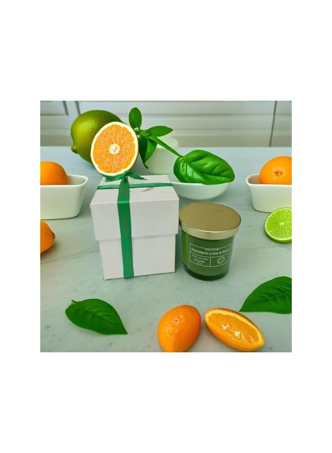 The Bros Soy wax candles- Mandarin Lime and basil - Completely natural and handmade for homes and offices - Image 3