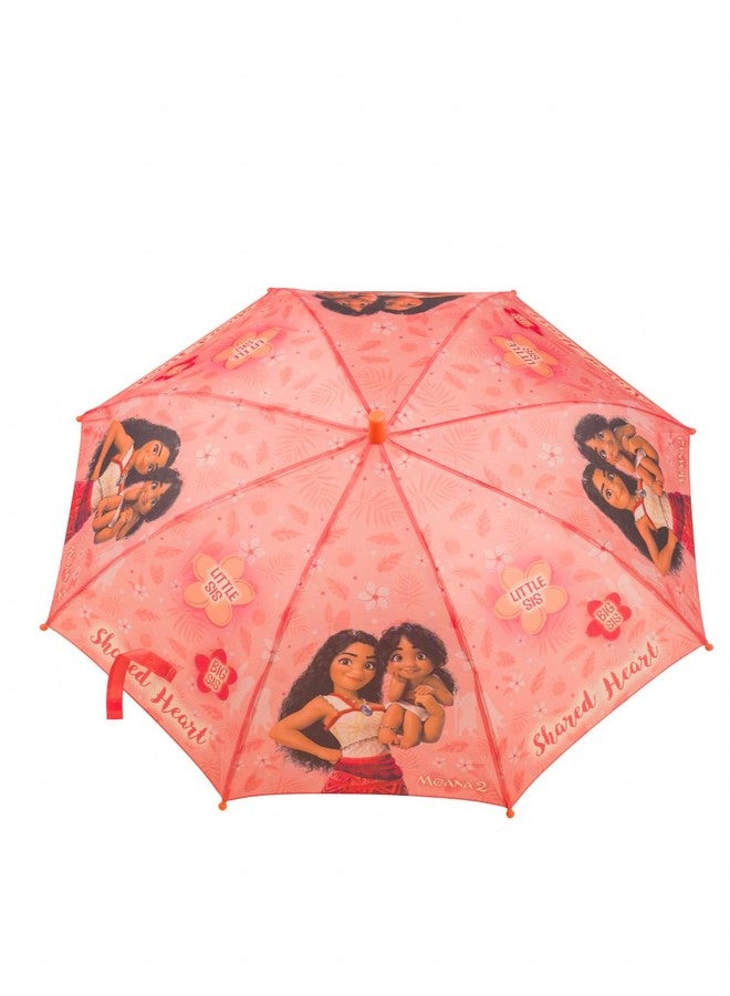 Yellow Bee Disney Printed Moana & Little Sister Umbrella with Shared Heart Design for Girls, Peach, 7-14 Years - Image 5
